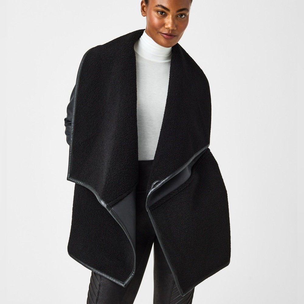 Spanx Fleece & Leather Long Wrap.